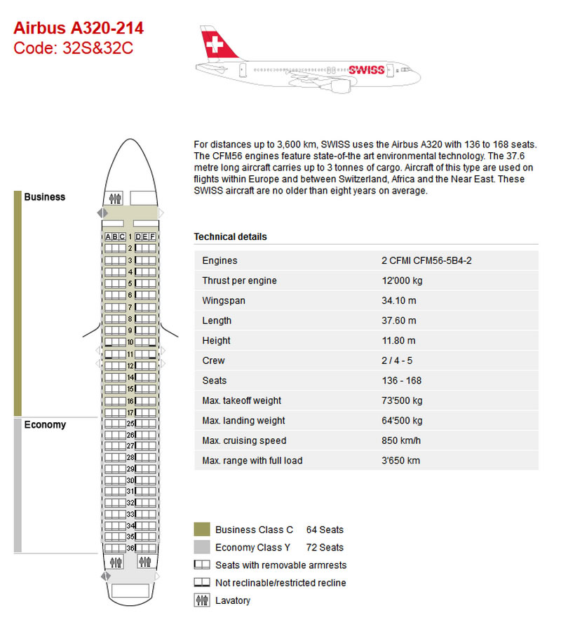 SWISS AIR Airlines Aircraft Seatmaps Airline Seating Maps and Layouts